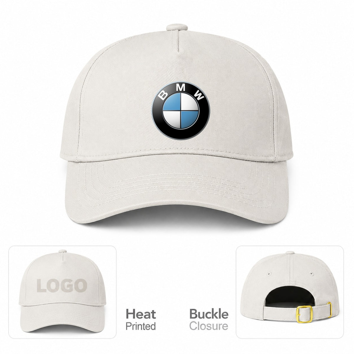 BMW Car Dad Baseball Cap Hat - Beige