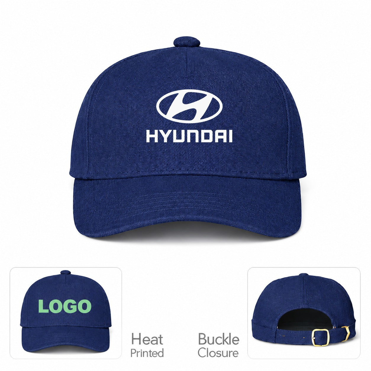 Hyundai  Car Dad Baseball Cap Hat - Navy