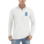Men's Rolls Royce Car Lightweight Quarter-Zip Athletic Shirt Long Sleeve Polyester Wear - White