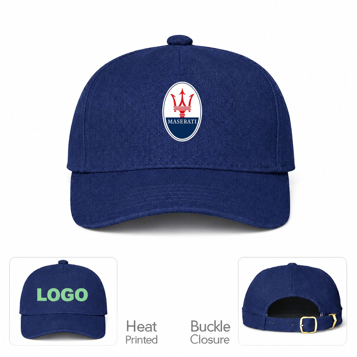 Maserati Car Dad Baseball Cap Hat - Navy