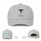 Tesla Car Dad Baseball Cap Hat - Gray