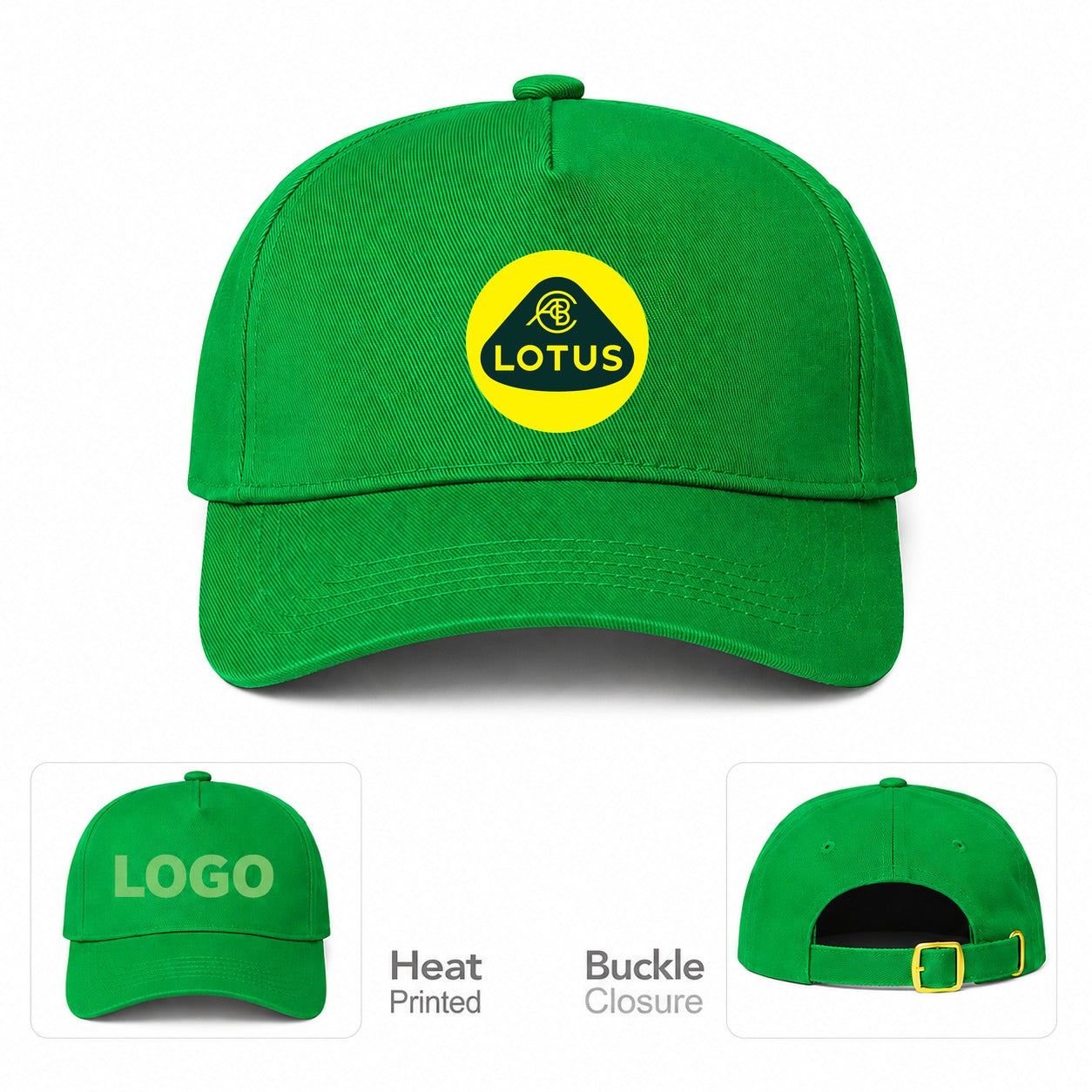 Lotus Car Dad Baseball Cap Hat - Kelly Green