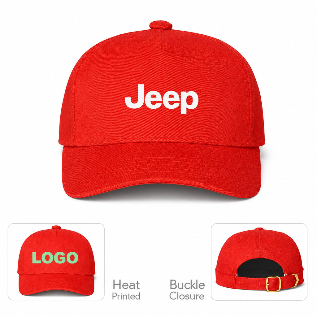 Jeep Car Dad Baseball Cap Hat - Red