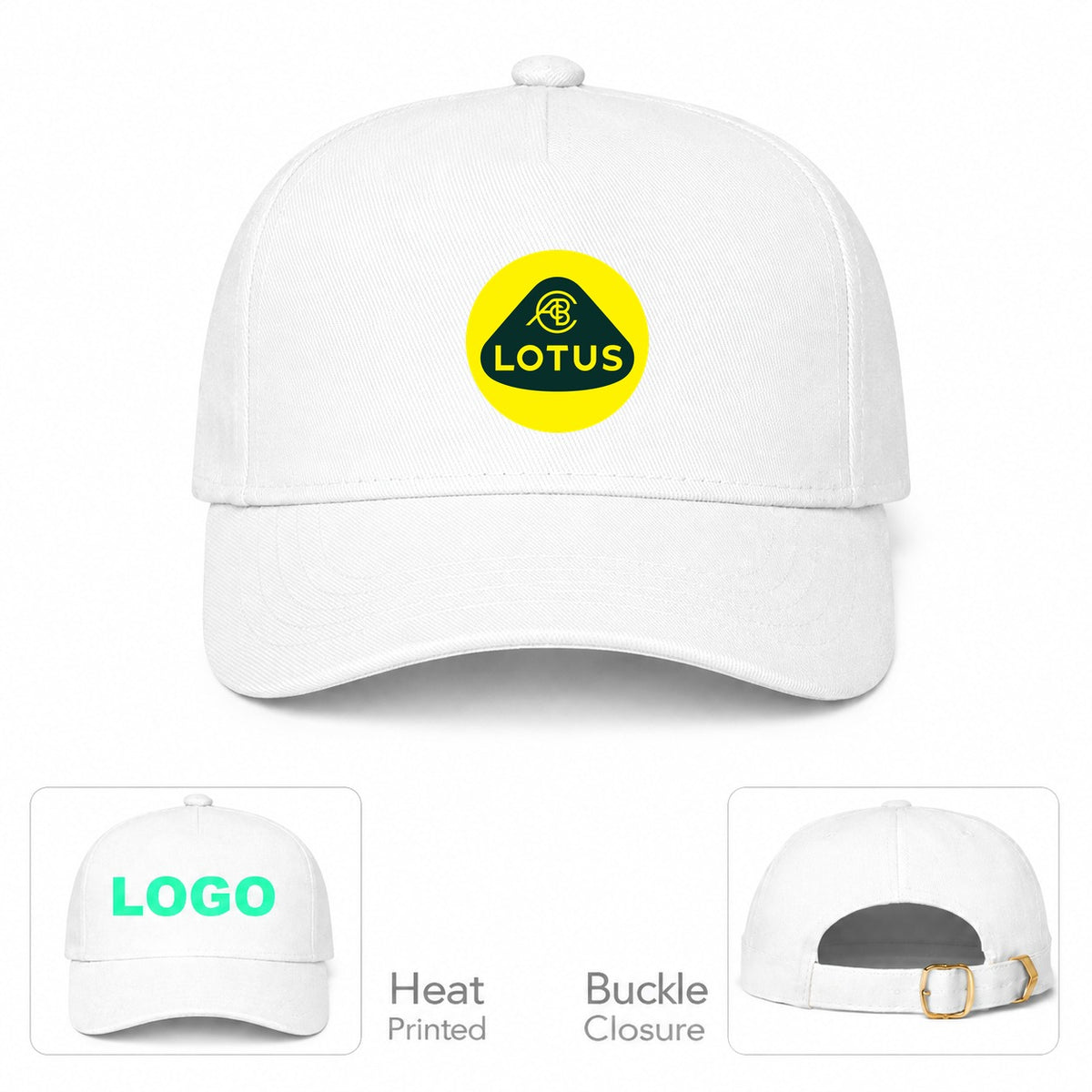 Lotus Car Dad Baseball Cap Hat - White