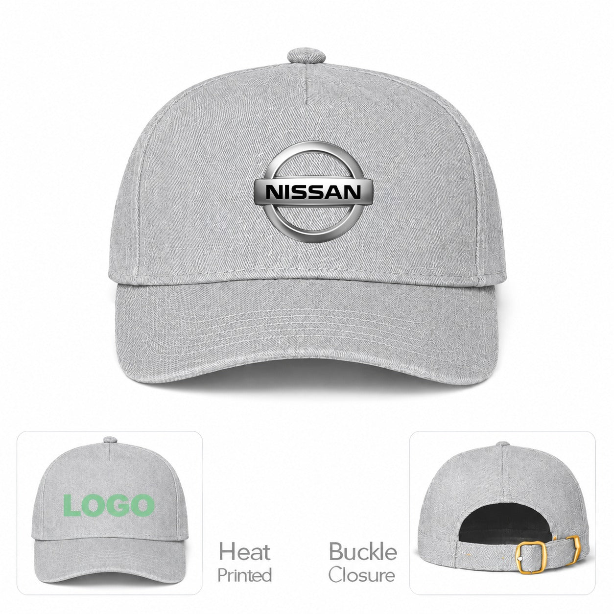 Nissan Motorsport Car Dad Baseball Cap Hat - Gray