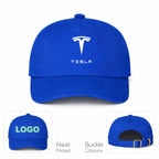 Tesla Car Dad Baseball Cap Hat - Royal Blue