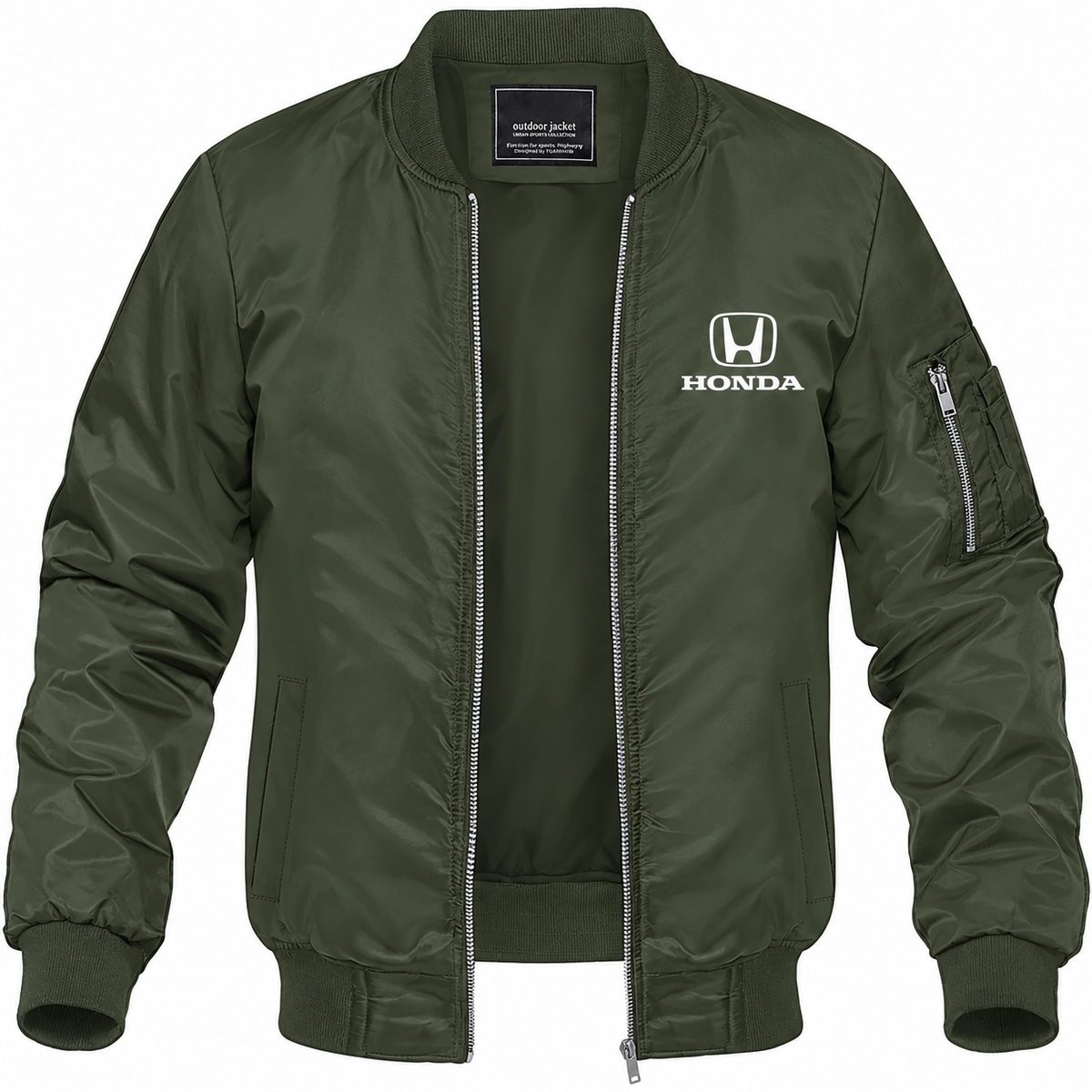 Honda Motorsport bomber jacket | Army Green | Front