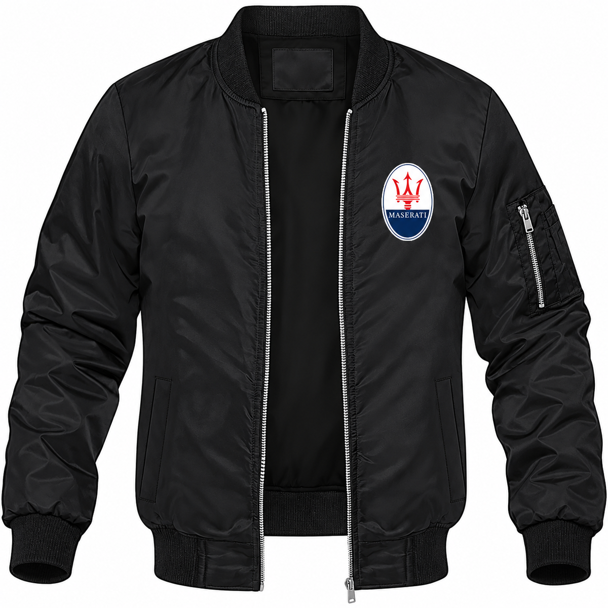 Maserati bomber jacket | Black | Alternate front