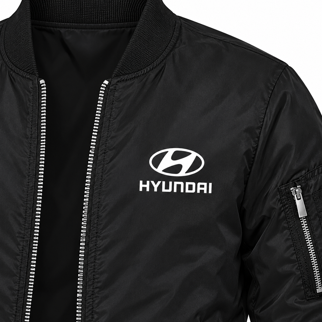 Hyundai bomber jacket | Black | Chest detail