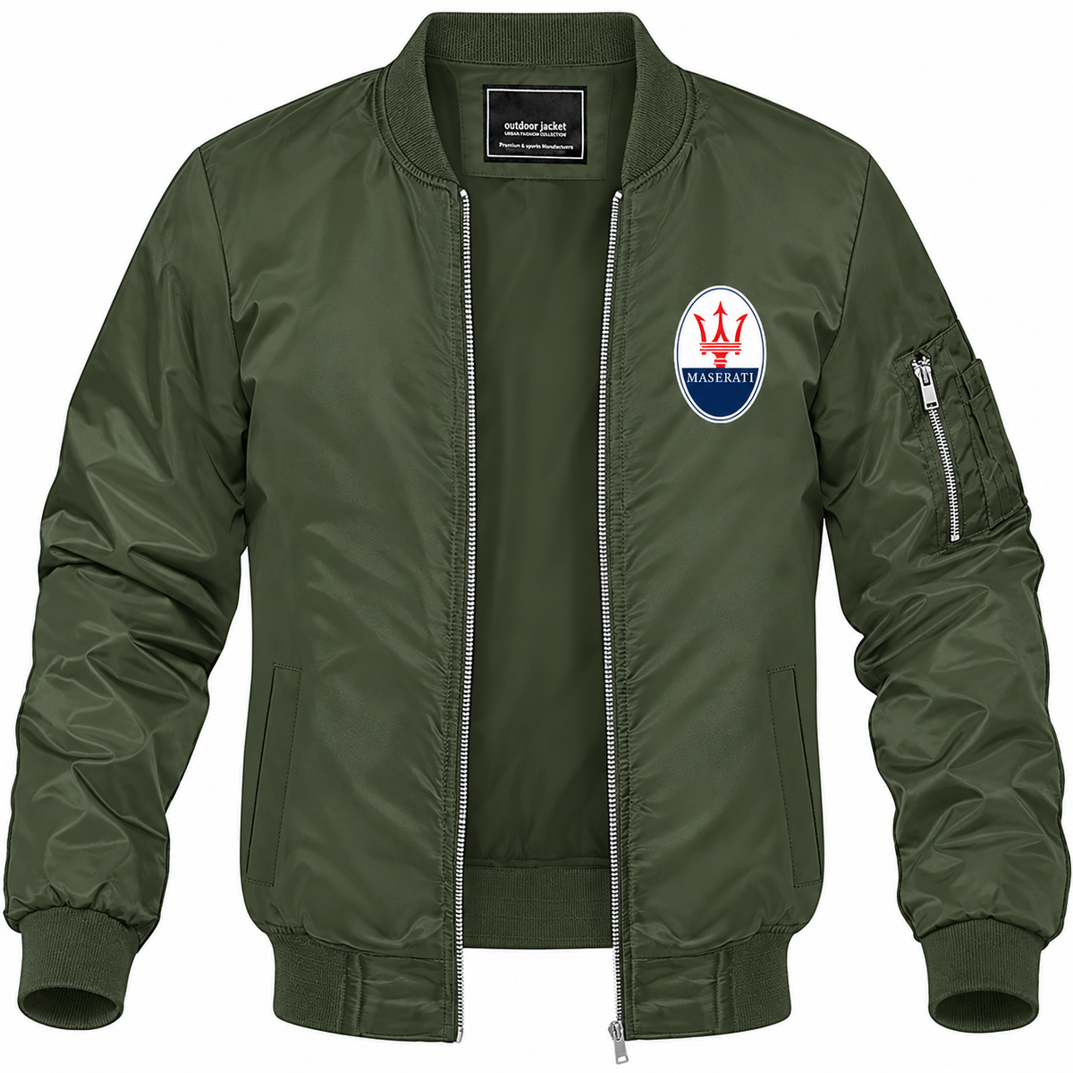 Maserati bomber jacket | Army Green | Front
