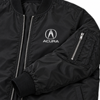 Acura bomber jacket | Black | Sleeve detail