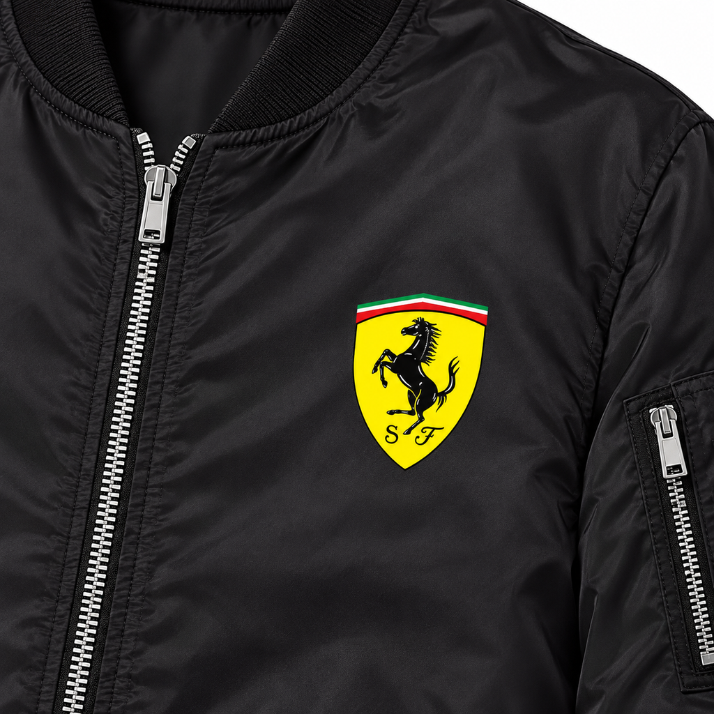 Ferrari Motorsport bomber jacket | Black | Chest detail