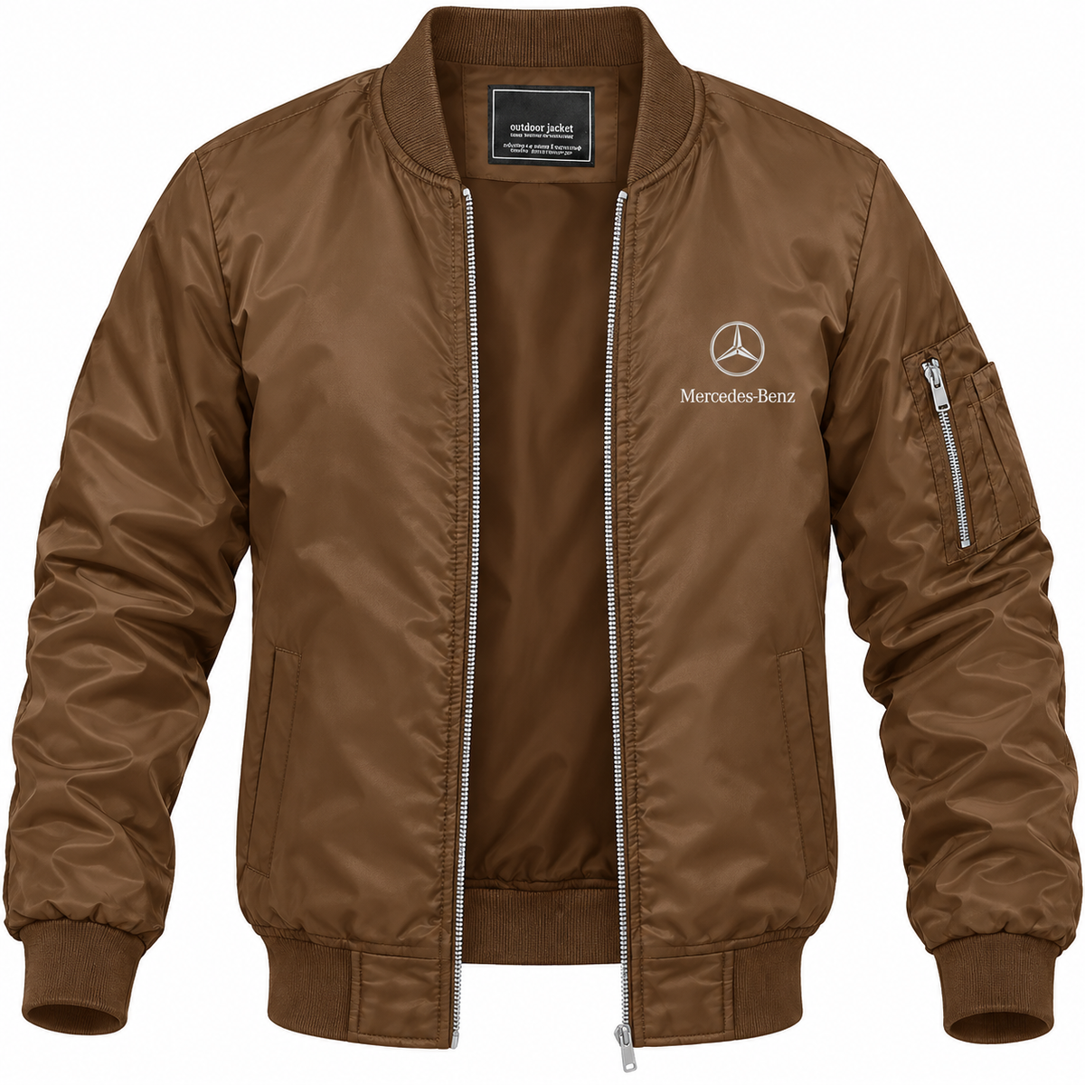 Mercedes-Benz Luxury bomber jacket | Brown | Front