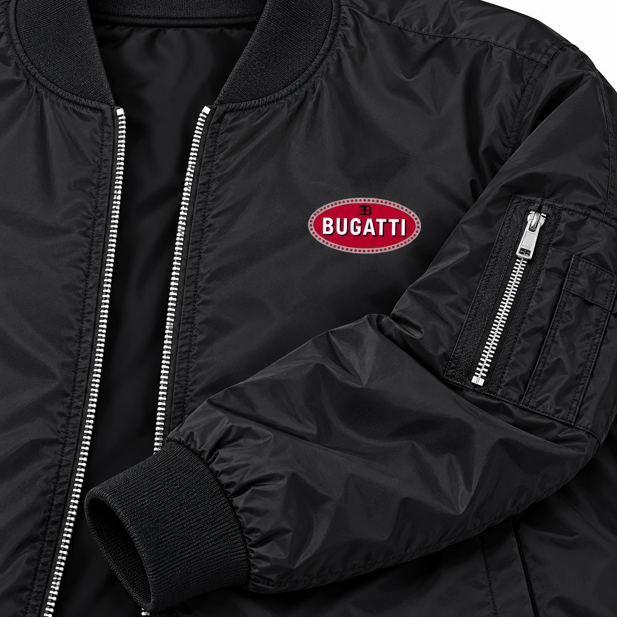 Bugatti bomber jacket | Black | Sleeve detail