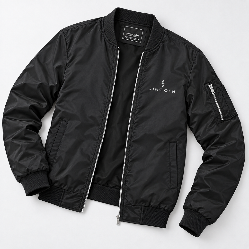Lincoln bomber jacket | Black | Flat lay