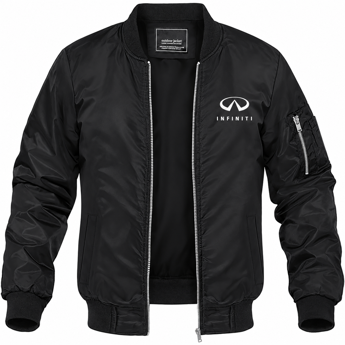 Infiniti Luxury bomber jacket | Black | Front