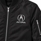 Acura bomber jacket | Black | Chest detail