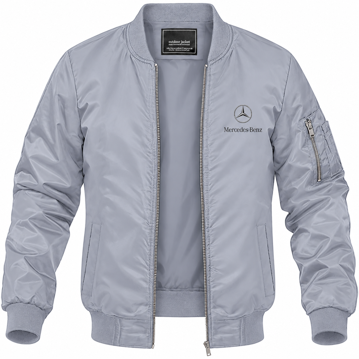 Mercedes-Benz Luxury bomber jacket | Grey | Front