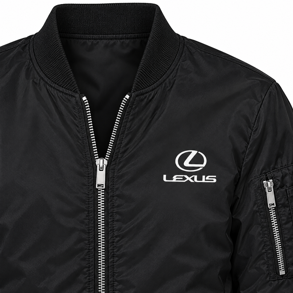 Lexus bomber jacket | Black | Chest detail