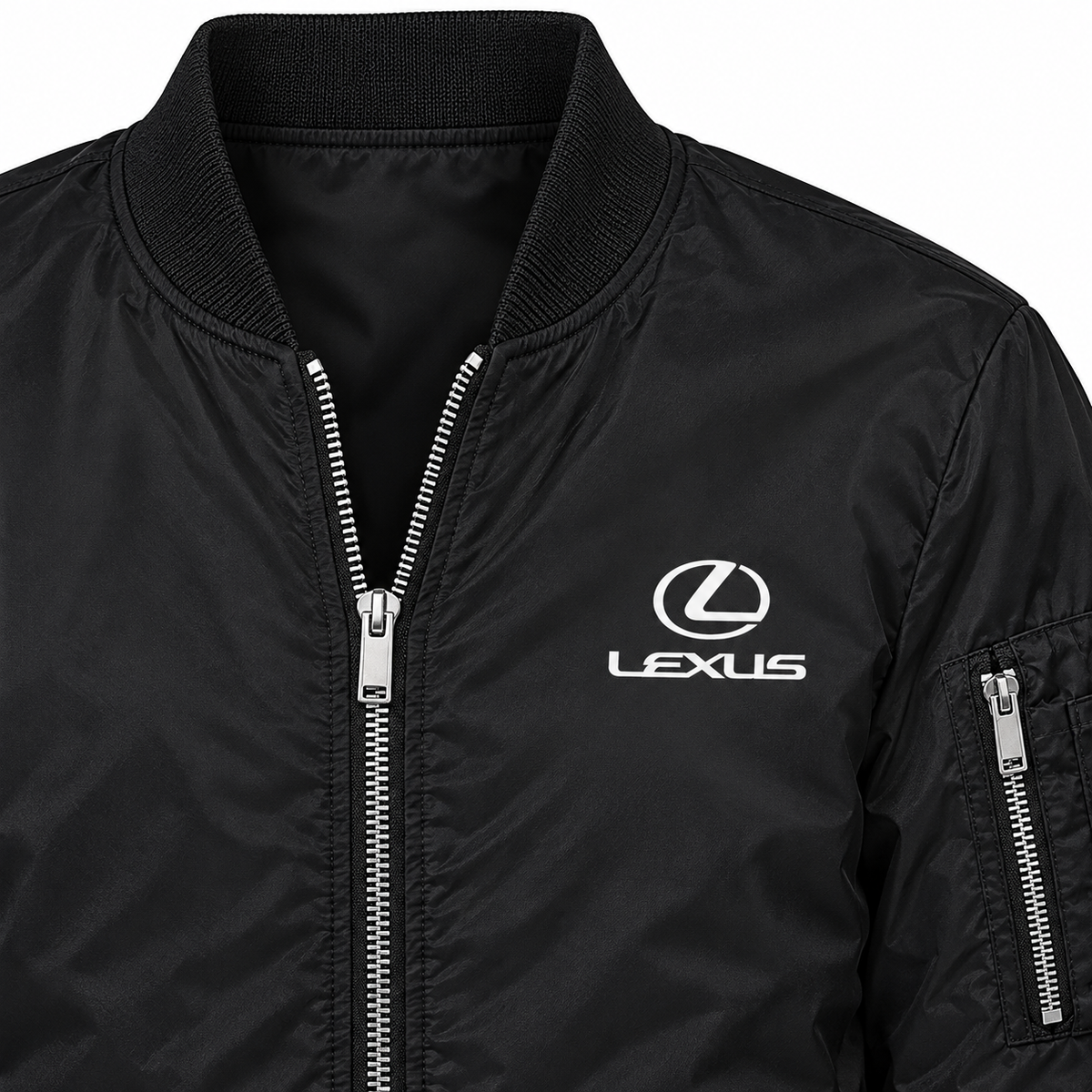 Lexus bomber jacket | Black | Chest detail