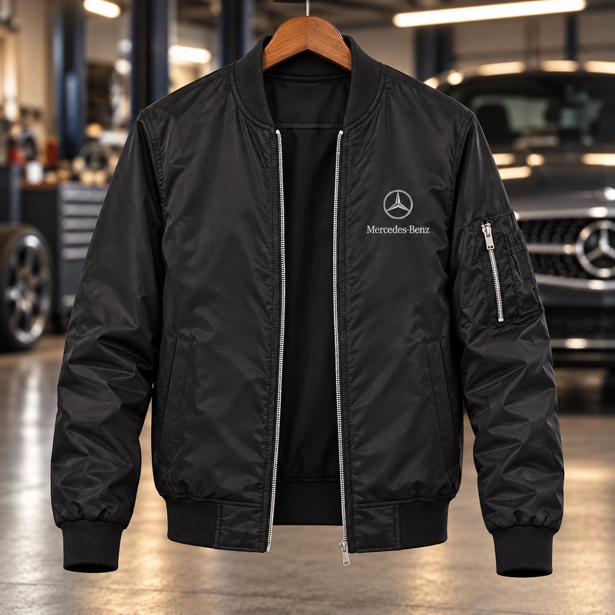 Mercedes-Benz Luxury bomber jacket | Black | Garage