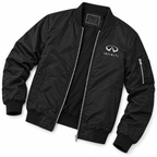 Infiniti Luxury bomber jacket | Black | Flat lay
