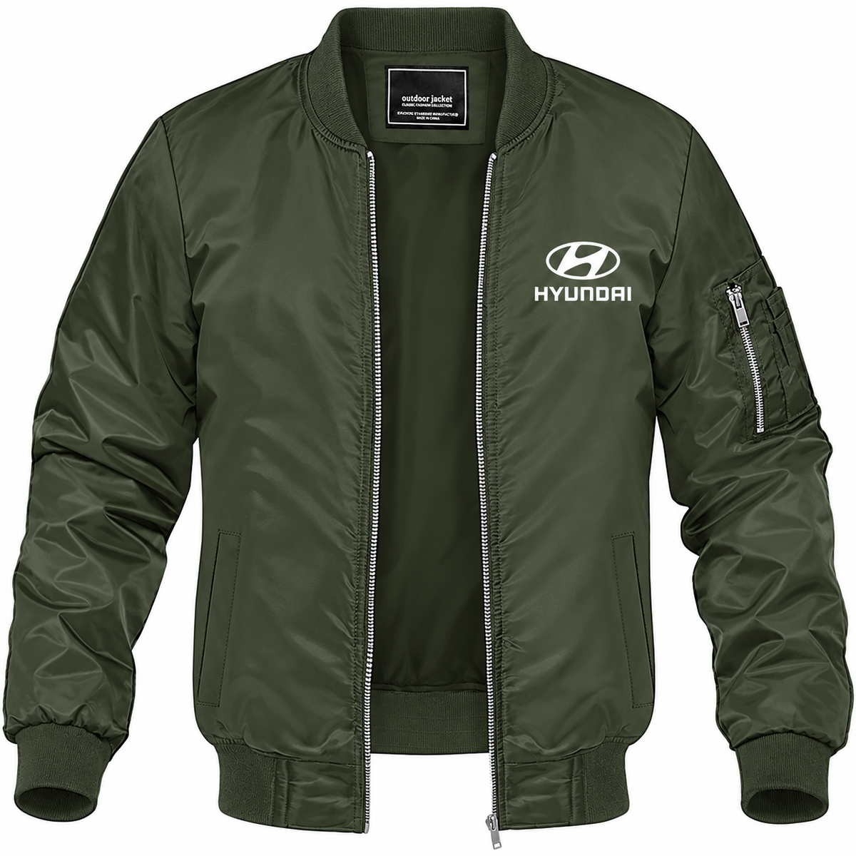 Hyundai bomber jacket | Army Green | Front
