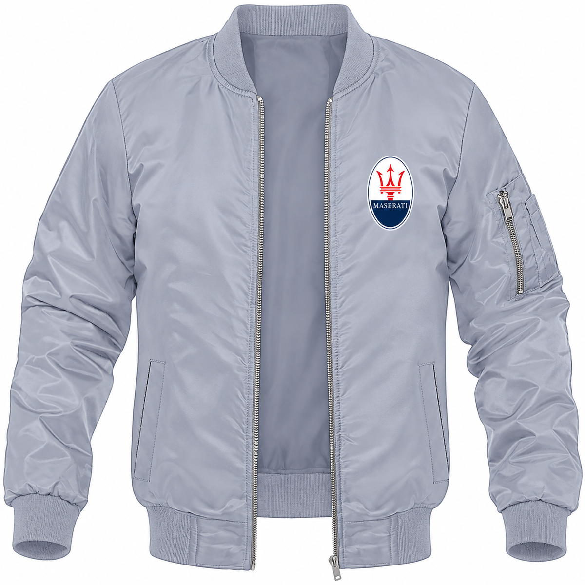 Maserati bomber jacket | Grey | Front