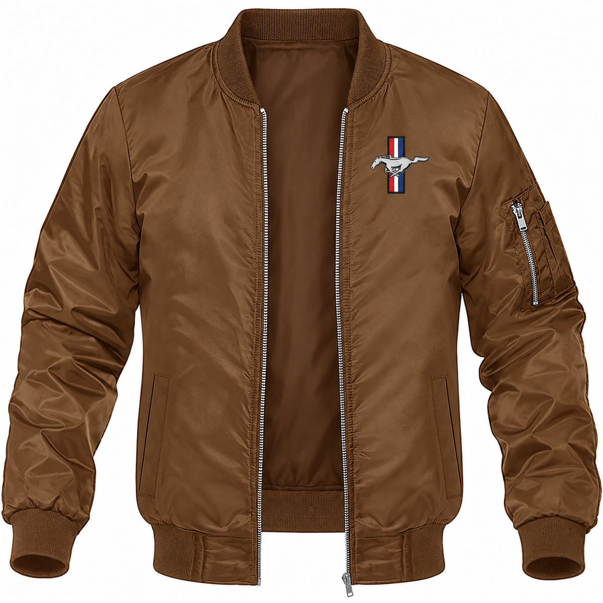 Mustang bomber jacket | Brown | Front