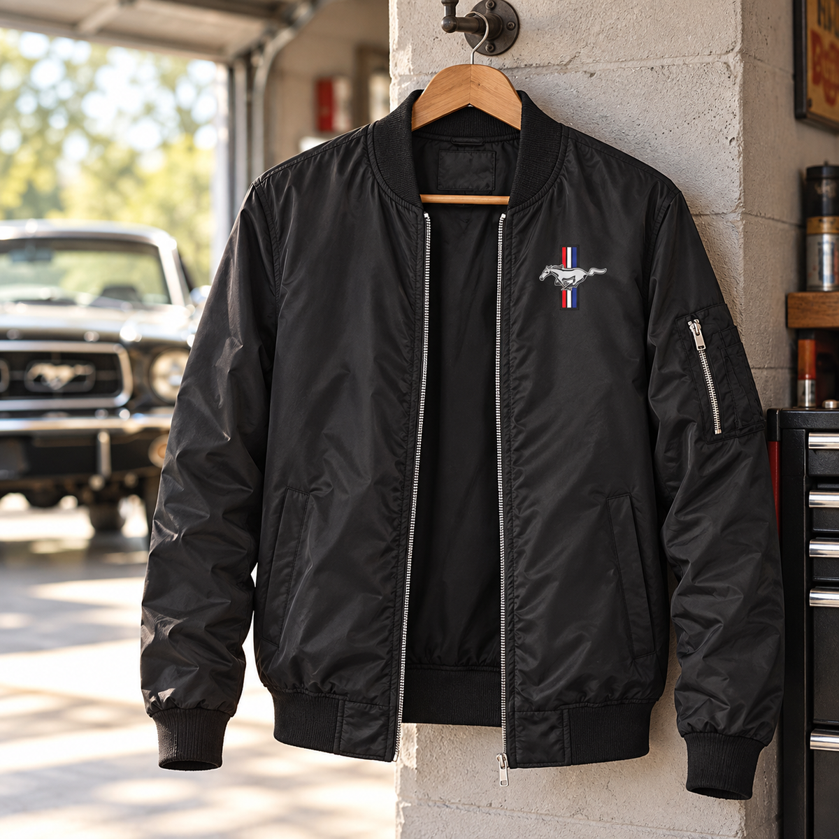Mustang bomber jacket | Black | Garage