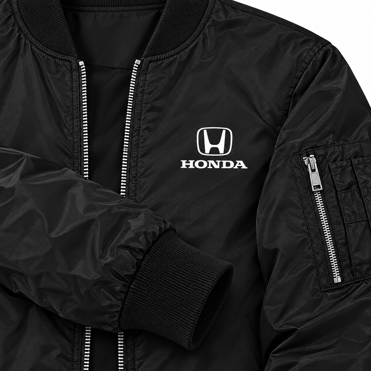 Honda Motorsport bomber jacket | Black | Sleeve detail