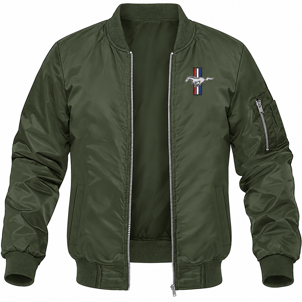 Mustang bomber jacket | Army Green | Front