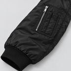 Mustang bomber jacket | Black | Sleeve detail