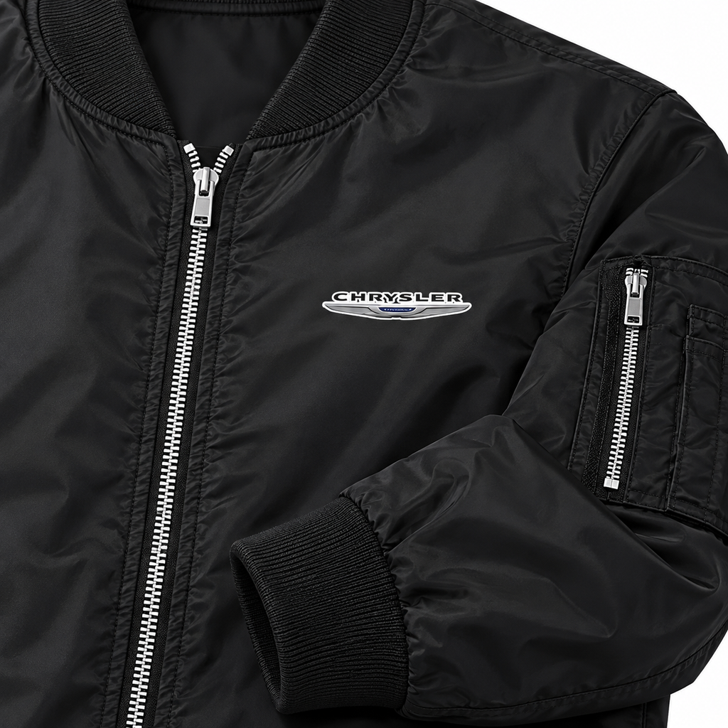 Chrysler bomber jacket | Black | Sleeve detail