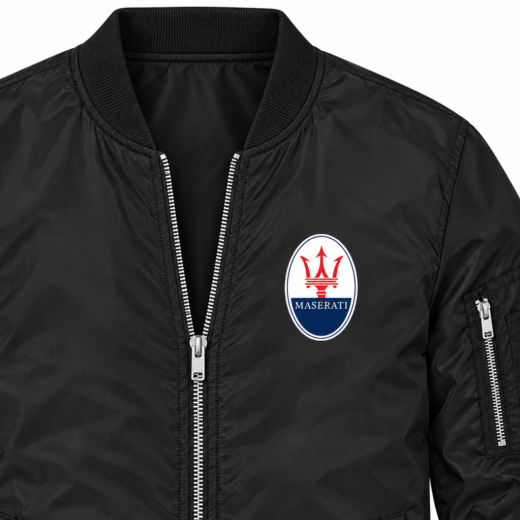 Maserati bomber jacket | Black | Chest detail