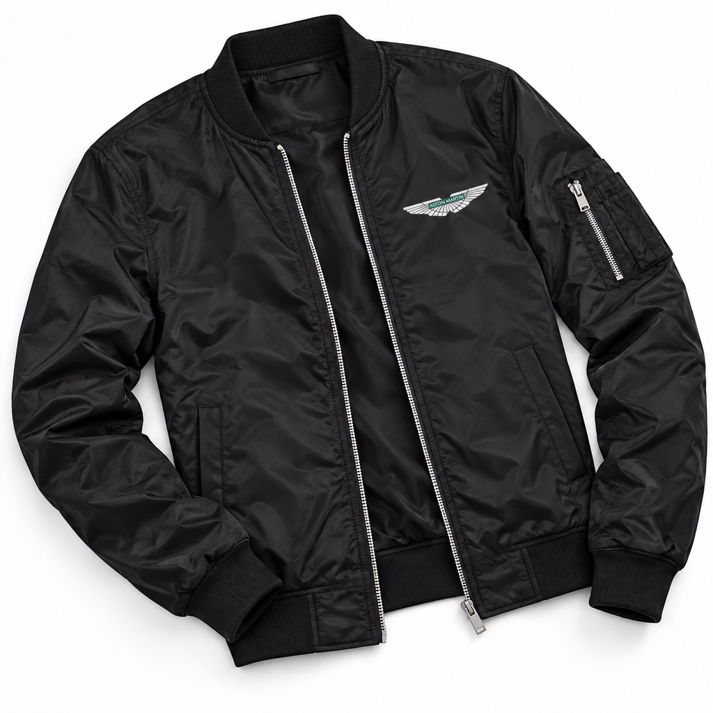 Aston Martin Motorsports bomber jacket | Black | Flat lay