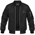 Lincoln bomber jacket | Black | Front
