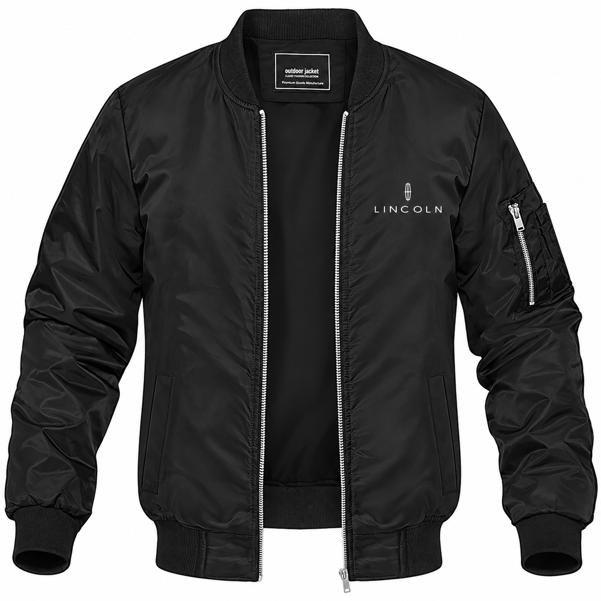 Lincoln bomber jacket | Black | Front