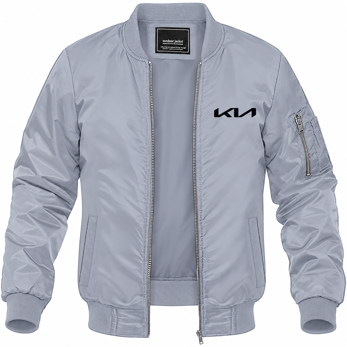 Kia bomber jacket | Grey | Front