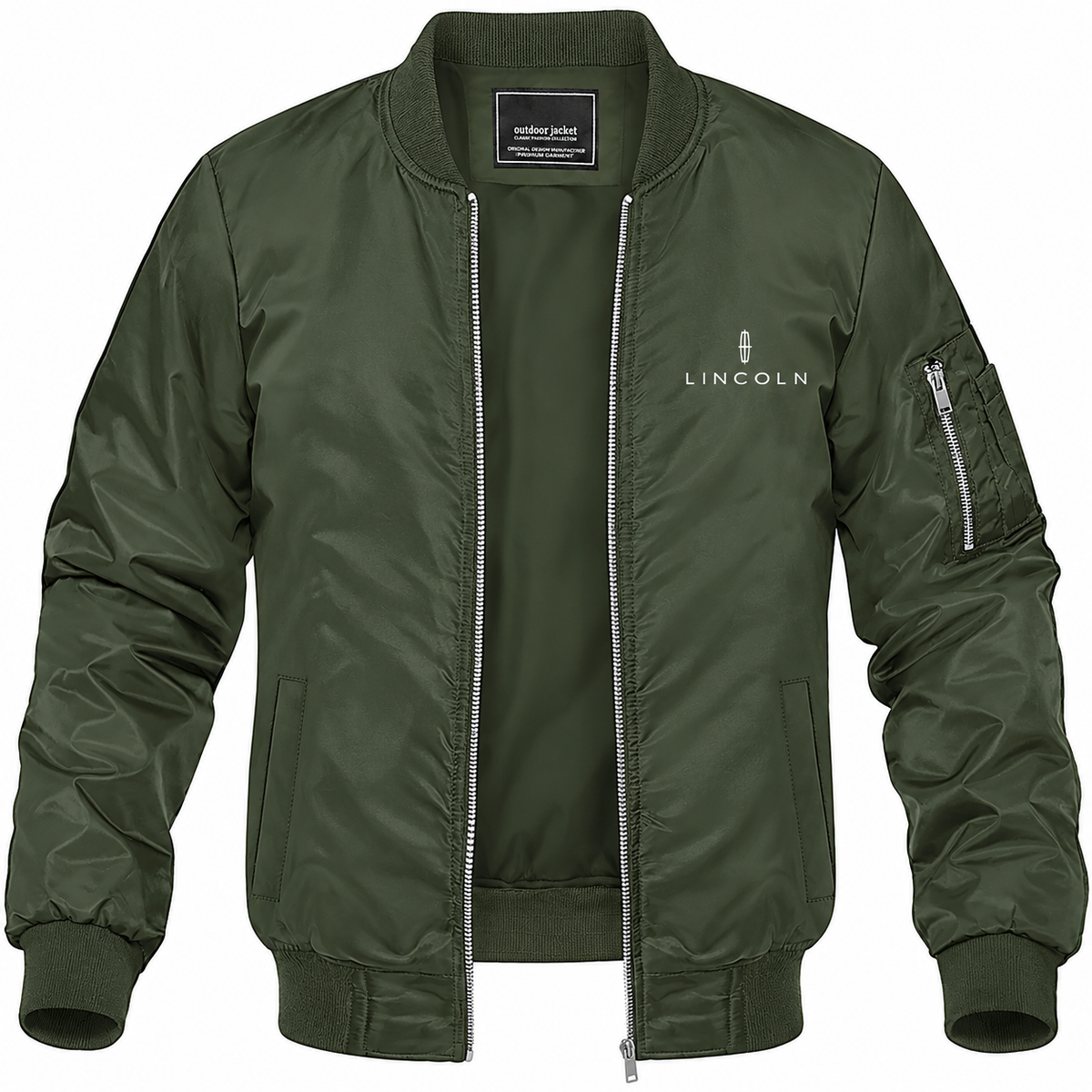 Lincoln bomber jacket | Army Green | Front