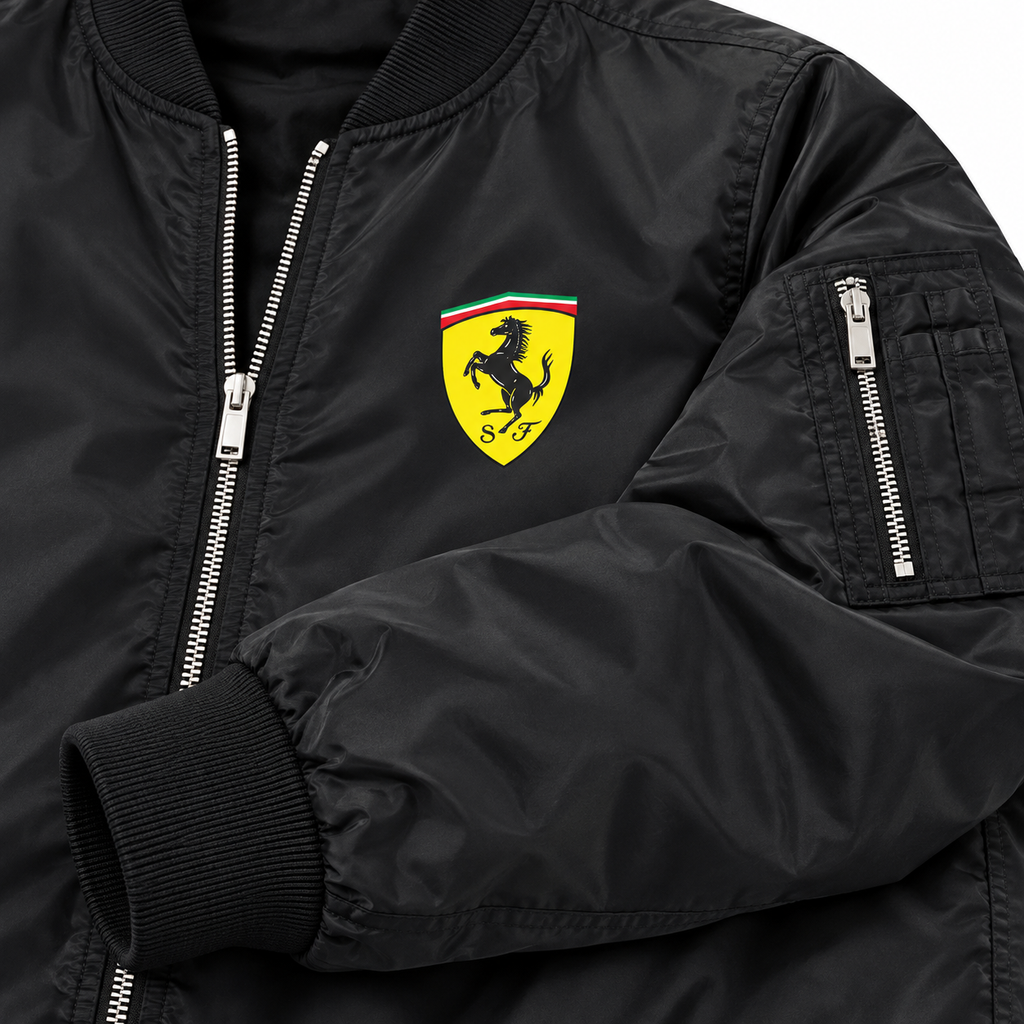 Ferrari Motorsport bomber jacket | Black | Sleeve detail