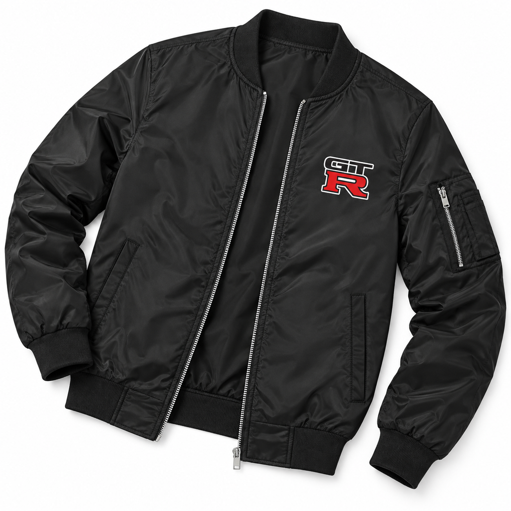 GT-R bomber jacket | Black | Flat lay