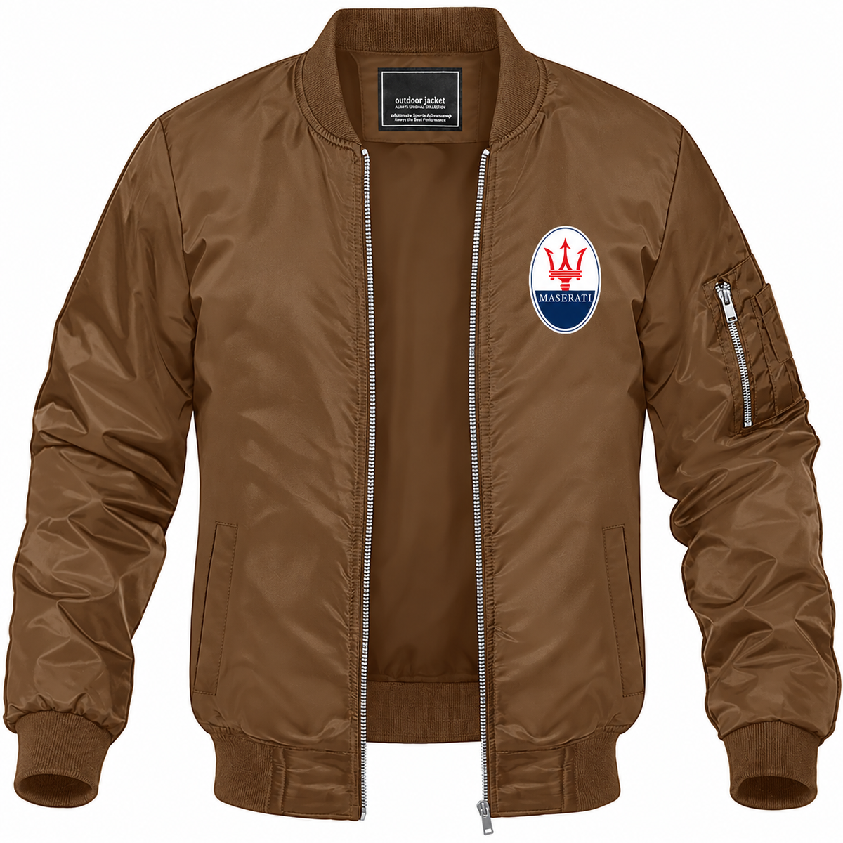Maserati bomber jacket | Brown | Front