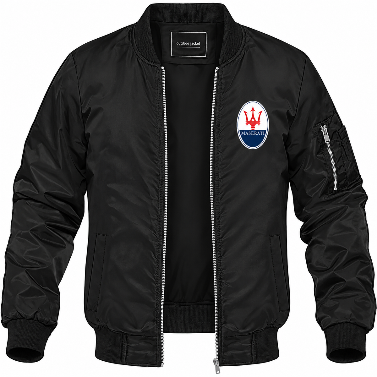 Maserati bomber jacket | Black | Front