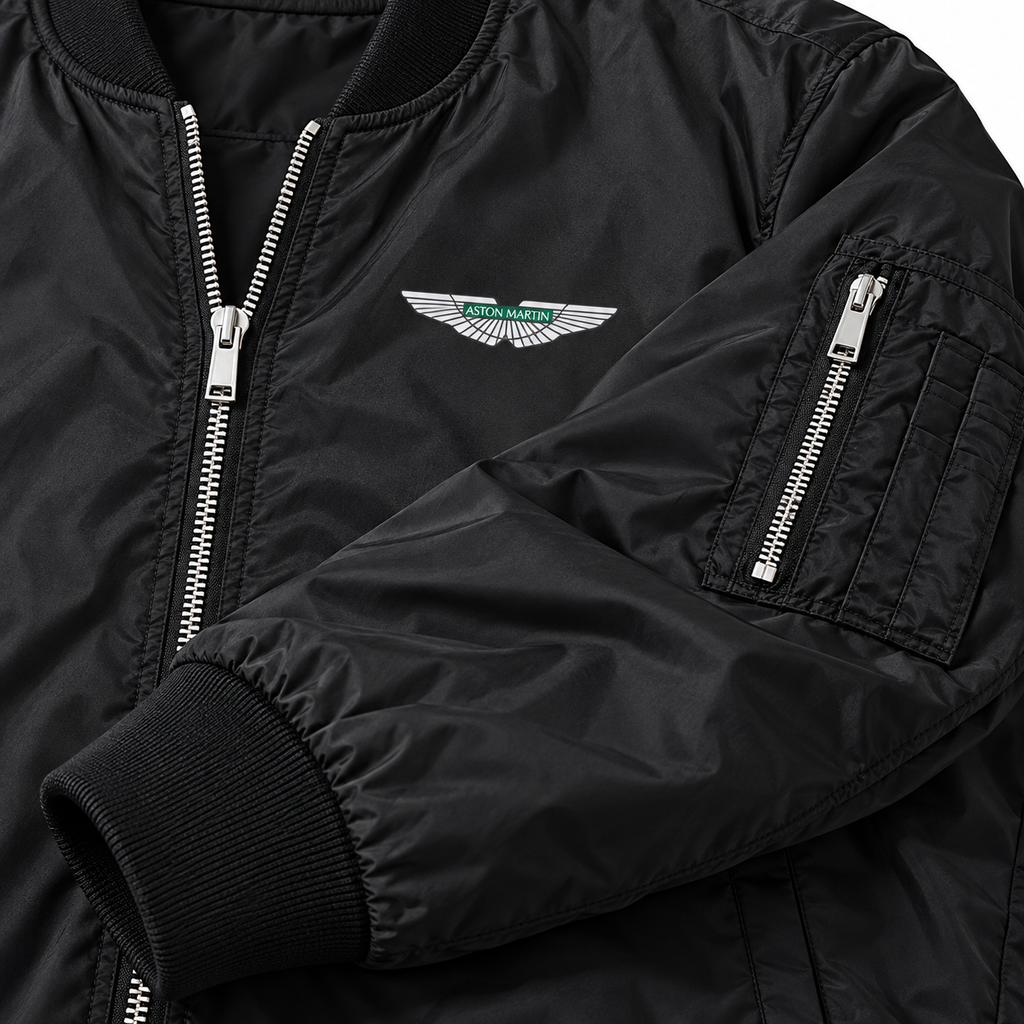 Aston Martin Motorsports bomber jacket | Black | Sleeve detail