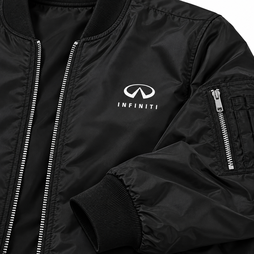 Infiniti Luxury bomber jacket | Black | Sleeve detail