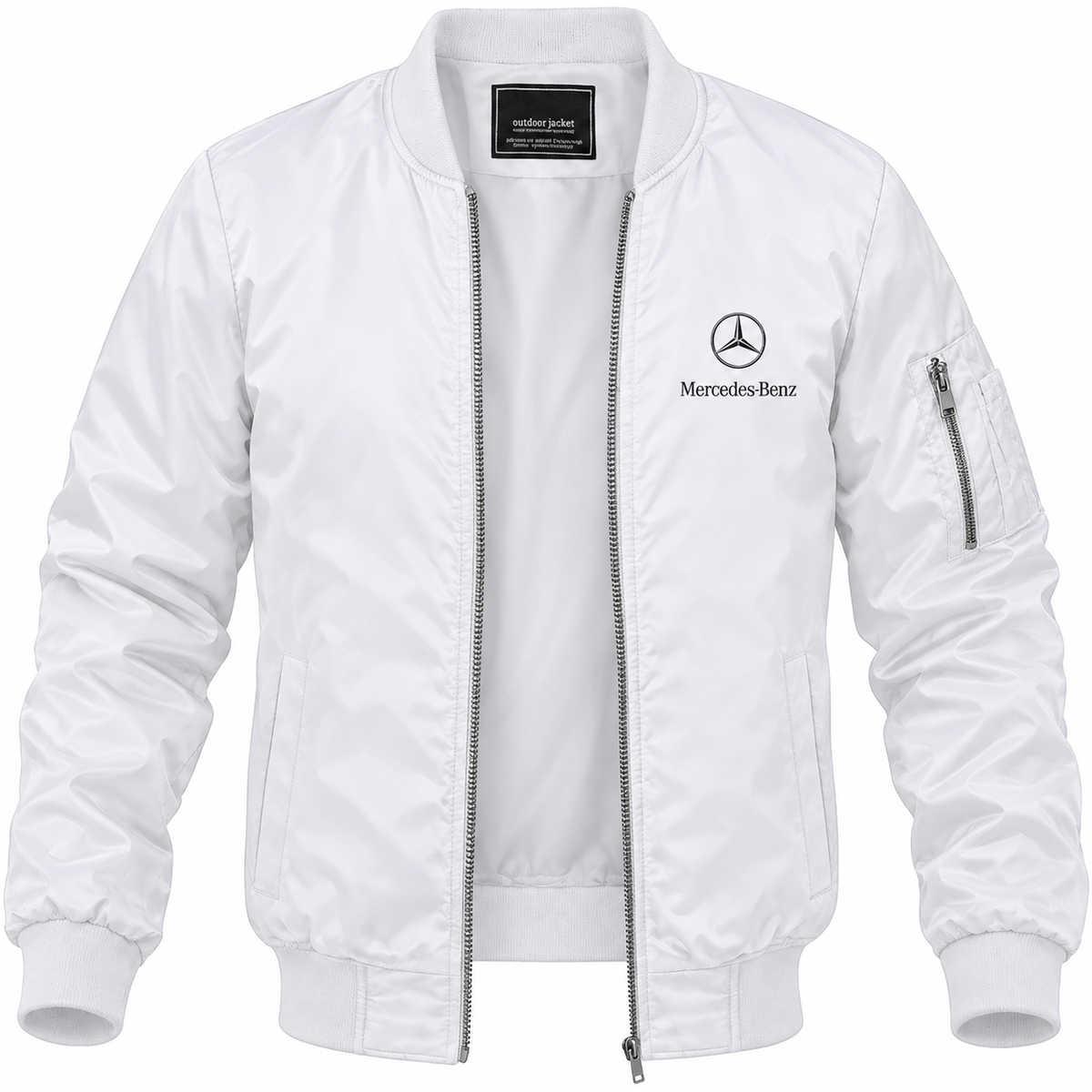 Mercedes-Benz Luxury bomber jacket | White | Front