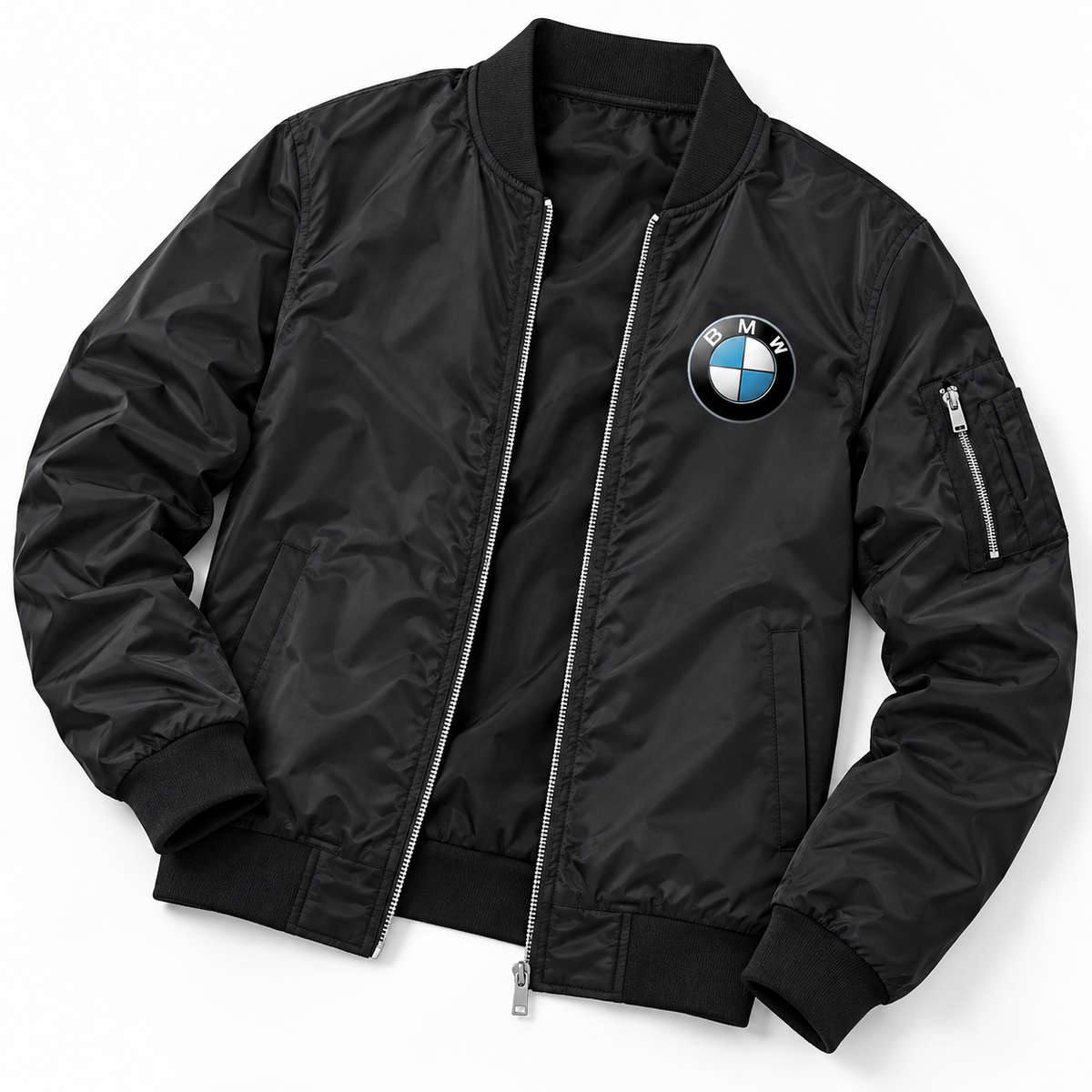 BMW Motorsports bomber jacket | Black | Flat lay