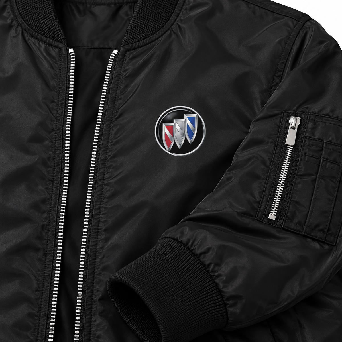 Buick Motorsports bomber jacket | Black | Sleeve detail