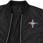Mustang bomber jacket | Black | Chest detail